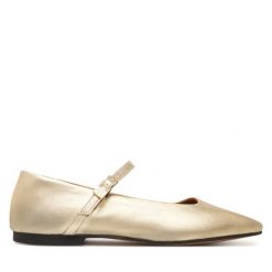 Baleriny Tommy Hilfiger. Żółte baleriny Tommy Hilfiger, bez wzorów, bez obcasa, bez zapięcia. Za 569.99 zł.