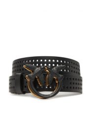 PINKO Pasek Damski Love Berry H3 Belt PE 25 PLT01 100125 A11W Czarny. Czarne paski Pinko, bez wzorów, ze skóry. Za 699.99 zł.