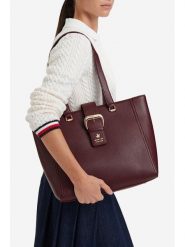 Beverly Hills Polo Club Torebka CEO-BHPC-C-005-10 Bordowy. Czerwone shopper bag Beverly Hills Polo Club, bez wzorów, ze skóry, bez dodatków. Za 229.99 zł.