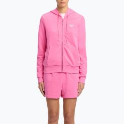 Bluza damska Under Armour Rival Fleece Piped HZ Hoodie. Czerwone bluzy Reebok, l, bez wzorów, z bawełny, eleganckie, bez ramiączek, bez kaptura. Za 189.99 zł.