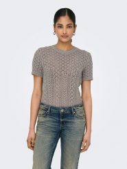 ONLY Sweter w kolorze szarym rozmiar: XS. Szare swetry ONLY, xs, bez wzorów, z bawełny, bez ramiączek. Za 57.33 zł.