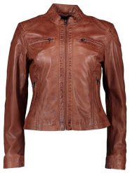 Buffalo Skórzana kurtka w kolorze karmelowym rozmiar: 42. Brązowe kurtki Buffalo, bez wzorów, ze skóry, bez kaptura. Za 388.16 zł.