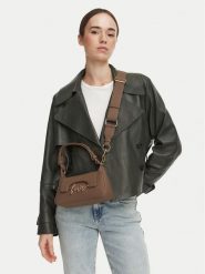 LOVE MOSCHINO Torebka JC4268PP0PKR0203 Beżowy ciemny. Brązowe torebki klasyczne Love Moschino, bez wzorów, ze skóry, bez dodatków. Za 919.99 zł.