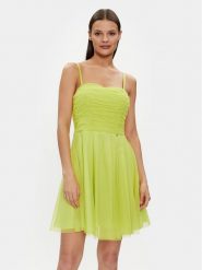 Rinascimento Sukienka koktajlowa CFC0117833003 Zielony A-Line Fit. Zielone sukienki Rinascimento, xs, bez wzorów, z syntetyku, wizytowe, bez kołnierzyka, bez ramiączek. Za 359.99 zł.