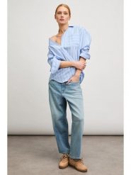 Blue Fire Dżinsy "Zoe" - Barrell fit - w kolorze błękitnym rozmiar: W33/L29. Niebieskie jeansy Blue Fire, l, z aplikacjami, z denimu, klasyczne. Za 183.45 zł.
