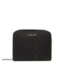 Calvin Klein Portfel Ck Must Aop Md Zip Around W Flap LV04F1037G Czarny. Czarne portfele Calvin Klein, bez wzorów, ze skóry. Za 209.99 zł.