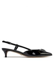 Guess Sandały Jesson FLPJES PAT05 Czarny. Czarne sandały Guess, z aplikacjami, z lakierowanej skóry, bez obcasa, na słupku, bez zapięcia. Za 309.99 zł.