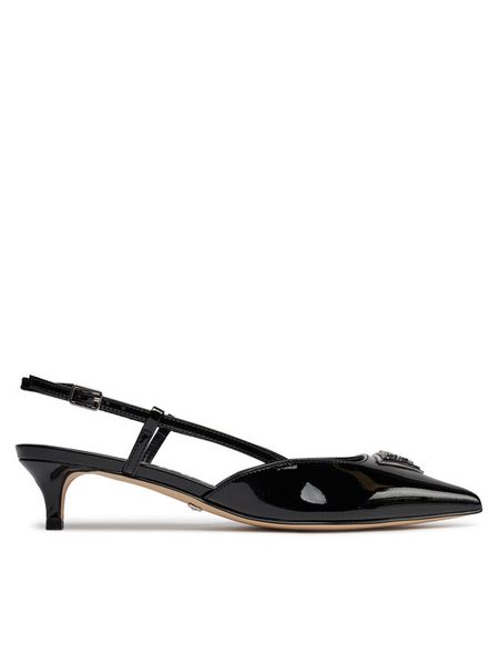 Guess Czółenka Jesson FLPJES PAT05 Czarny. Czarne czółenka Guess, z aplikacjami, z lakierowanej skóry, bez obcasa, bez zapięcia. Za 249.99 zł.