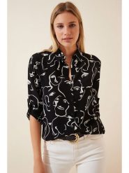 Happiness Istanbul Koszula w kolorze czarnym rozmiar: 40. Czarne koszule Happiness Istanbul, bez wzorów, z wiskozy, bez kołnierzyka, bez ramiączek. Za 78.99 zł.