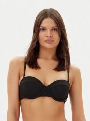 Tommy Hilfiger Góra od bikini UW0UW05814 Czarny. Czarne bikini Tommy Hilfiger, bez wzorów, z syntetyku. Za 199.99 zł.