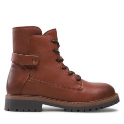 Trapery Filipe. Brązowe traperki Filipe, bez wzorów, bez obcasa, bez zapięcia. Za 499.99 zł.