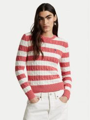 Polo Ralph Lauren Sweter 211965754001 Różowy Slim Fit. Czerwone swetry Polo Ralph Lauren, xl, bez wzorów, z bawełny, bez ramiączek. Za 529.99 zł.