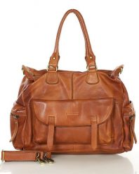 Shopperka camelowa MARCO MAZZINI v193a. Torebki klasyczne bez wzorów, ze skóry, na ramię, bez dodatków. Za 539.00 zł.