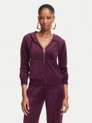Juicy Couture Bluza Robertson JCAP176G Fioletowy Slim Fit. Fioletowe bluzy bez kaptura Juicy Couture, xxs, bez wzorów, z syntetyku, bez kaptura. Za 449.99 zł.