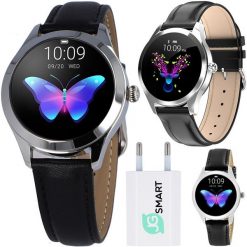 SMARTWATCH DAMSKI MENU PL KROKI CYKL PIĘKNY DESIGN. Czarne smartbandy Rubicon. W wyprzedaży za 152.99 zł.
