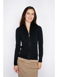 C& Jo Kardigan w kolorze czarnym rozmiar: 40. Czarne swetry C& Jo, bez wzorów, z kaszmiru, klasyczne, bez ramiączek. Za 114.44 zł.