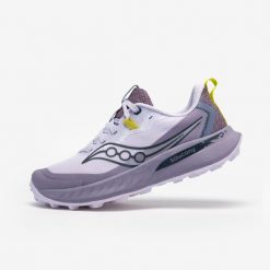 Buty do biegania w terenie damskie Saucony Peregrine 15. Fioletowe buty do biegania Saucony, bez wzorów, z materiału, bez zapięcia, do biegania. Za 549.99 zł.
