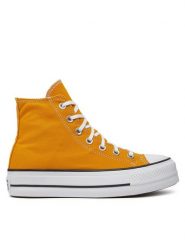 Converse Trampki Chuck Taylor All Star Lift Platform HI A06506C Żółty. Żółte trampki Converse, bez wzorów, z materiału, retro, bez zapięcia. Za 229.99 zł.