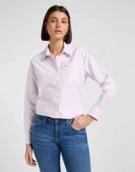 DAMSKA KOSZULA LEE ALL PURPOSE SHIRT PINKY PLUM 112370989. Koszule Lee, xs, bez wzorów, bez kołnierzyka, bez ramiączek. Za 179.99 zł.