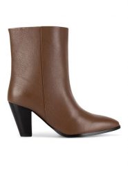 Gino Rossi Botki HANYIA-116027 Brązowy. Brązowe botki Gino Rossi, bez wzorów, bez obcasa, na słupku, bez zapięcia. Za 279.99 zł.