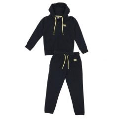 Bluza z bawełna z kaptur na co dzień na siłownię. Czarne bluzy LEONE 1947 APPAREL, xl, bez wzorów, z bawełny, sportowe, bez ramiączek, bez kaptura. W wyprzedaży za 162.09 zł.