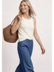 Street One Top w kolorze kremowym rozmiar: 46. Brązowe topy Street One, z aplikacjami, street, bez kołnierzyka, bez ramiączek. Za 95.95 zł.