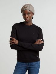 G-Star Sweter w kolorze czarnym rozmiar: XL. Czarne swetry G-Star, xl, bez wzorów, z wełny, retro, bez ramiączek. Za 202.98 zł.