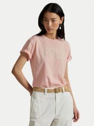 Polo Ralph Lauren T-Shirt 211965096001 Koralowy Regular Fit. Pomarańczowe t-shirty Polo Ralph Lauren, s, bez wzorów, z bawełny, bez kołnierzyka, bez ramiączek. Za 399.99 zł.