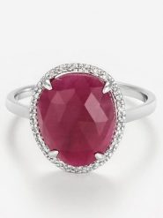 DIAMANTA Złoty pierścionek "Bermudes Nouvelles" z rubinem rozmiar: 52. Czerwone pierścionki DIAMANTA, z rubinem, złote. Za 2,000.99 zł.