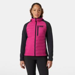 Damska ocieplana kurtka z kapturem Helly Hansen Arctic Ocean Hybrid. Czerwone kurtki Helly Hansen, bez wzorów, z puchu, z kapturem. W wyprzedaży za 682.50 zł.