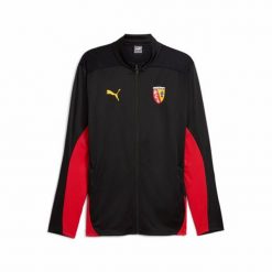Kurtka treningowa RC Lens 2024/25. Czarne kurtki Puma, l, bez wzorów, ze lnu, eleganckie, bez kaptura. Za 257.50 zł.