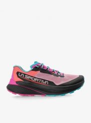 Buty trailowe damskie La Sportiva Prodigio. Czerwone buty do biegania La Sportiva, bez wzorów, z dzianiny, bez zapięcia, do biegania. Za 671.77 zł.