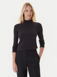 Tommy Hilfiger Sweter WW0WW47462 Czarny Regular Fit. Czarne swetry Tommy Hilfiger, xl, bez wzorów, z syntetyku, bez ramiączek. Za 349.99 zł.