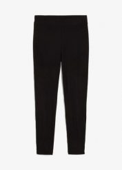 Legginsy ocieplane. Czarne legginsy bonprix, bez wzorów. Za 67.99 zł.