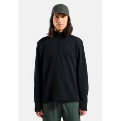 Bluza bez kaptura rozpinana Odlo Mid layer 1/2 zip ESSENTIAL THERMAL. Czarne bluzy ODLO, bez wzorów, sportowe, bez ramiączek, bez kaptura. Za 339.99 zł.