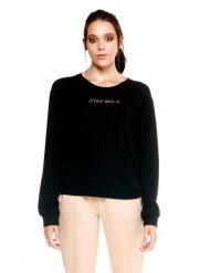 Damska bluza z okrągłym dekoltem Winter Chic Boxing Leone. Czarne bluzy z kapturem LEONE 1947 APPAREL, l, bez wzorów, z materiału, z kapturem, na fitness i siłownię. Za 147.31 zł.