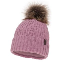 Czapka Zimowa Damska z Pomponem Fioletowa. Fioletowe czapki zimowe Molly, bez wzorów, z materiału. Za 59.00 zł.