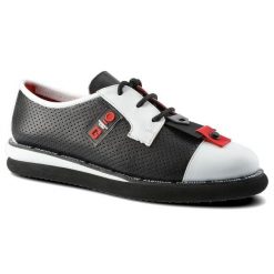 Półbuty damskie Lanqier, wykonane z materiału o gładkiej powierzchni z perforacjami z klasycznym sznurowaniem kontrastowym gumowym noskiem, czarne, 4. Białe półbuty wsuwane Lanqier, bez wzorów, z gumy, klasyczne, bez obcasa. Za 279.00 zł.