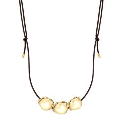 Yokoamii Naszyjnik z brazowej skóry Naszyjniki 1 ct Damski. Brązowe naszyjniki Yokoamii, z materiału, pozłacane. Za 159.99 zł.