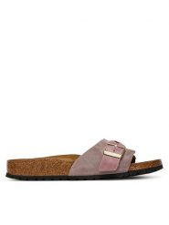 Birkenstock Klapki Oita Braided 1029123 Różowy. Czerwone klapki Birkenstock, bez wzorów, ze skóry, bez obcasa, bez zapięcia. Za 469.99 zł.