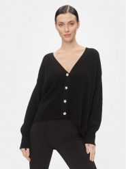 Kontatto Kardigan 3M1216 Czarny Relaxed Fit. Czarne swetry Kontatto, m, bez wzorów, z wiskozy, bez ramiączek. Za 319.99 zł.
