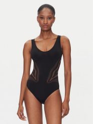 Wolford Body Thermal 77118 Czarny Slim Fit. Czarne body i gorsety Wolford, bez wzorów, z syntetyku, bez ramiączek. Za 729.99 zł.