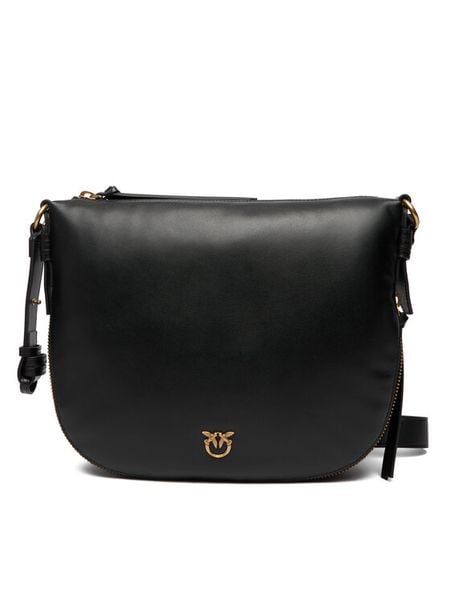 PINKO Torebka Hobo Zip Around Classic AI 25-26 PLTT 105113 A0QO Czarny. Czarne torebki klasyczne Pinko, bez wzorów, ze skóry, bez dodatków. Za 1,649.00 zł.
