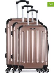 BlueStar 3-częściowy zestaw "Tunis" w kolorze różowozłotym rozmiar: onesize. Różowe walizki BlueStar. Za 565.99 zł.
