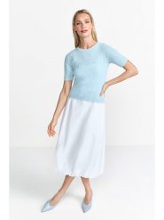 Rich & Royal Sweter w kolorze błękitnym rozmiar: L. Niebieskie swetry Rich & Royal, l, bez wzorów, ze splotem, bez ramiączek. Za 166.49 zł.