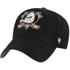 Czapka z daszkiem dla dorosłych 47 NHL Anaheim Ducks Cap. Czarne czapki z daszkiem 47 Brand, bez wzorów, z materiału, sportowe. Za 109.99 zł.