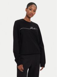 KARL LAGERFELD Bluza 245W1806 Czarny Regular Fit. Czarne bluzy KARL LAGERFELD, s, bez wzorów, z wiskozy, bez kaptura. Za 459.99 zł.