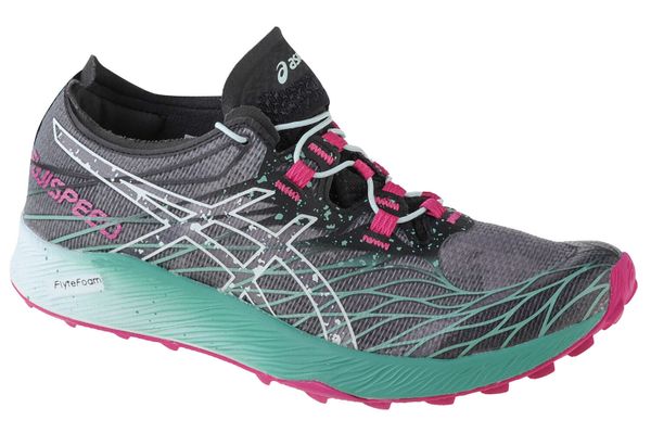 Buty do biegania damskie Asics Fujispeed. Czarne buty do biegania ASICS, bez wzorów, z materiału, bez zapięcia, do biegania. Za 449.99 zł.