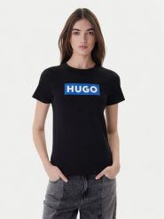 HUGO T-Shirt Classic 50510772 Czarny Slim Fit. Czarne t-shirty Hugo, m, bez wzorów, z bawełny, bez kołnierzyka, bez ramiączek. Za 129.99 zł.