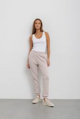 LEKKIE SPODNIE CELINE BEŻOWE XS - Flawless. Brązowe spodnie dresowe Flawless, bez wzorów, z bawełny, klasyczne. Za 248.00 zł.
